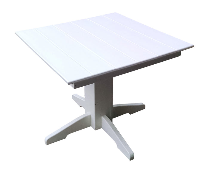 A&L Furniture Recycled Plastic 33" Square Dining Table - White