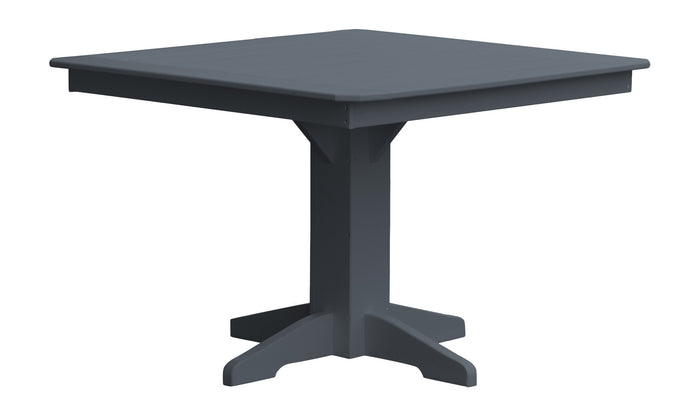 A&L Furniture Recycled Plastic 44" Square Dining Table - Dark Gray