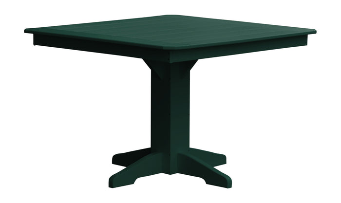 A&L Furniture Recycled Plastic 44" Square Dining Table - Turf Green
