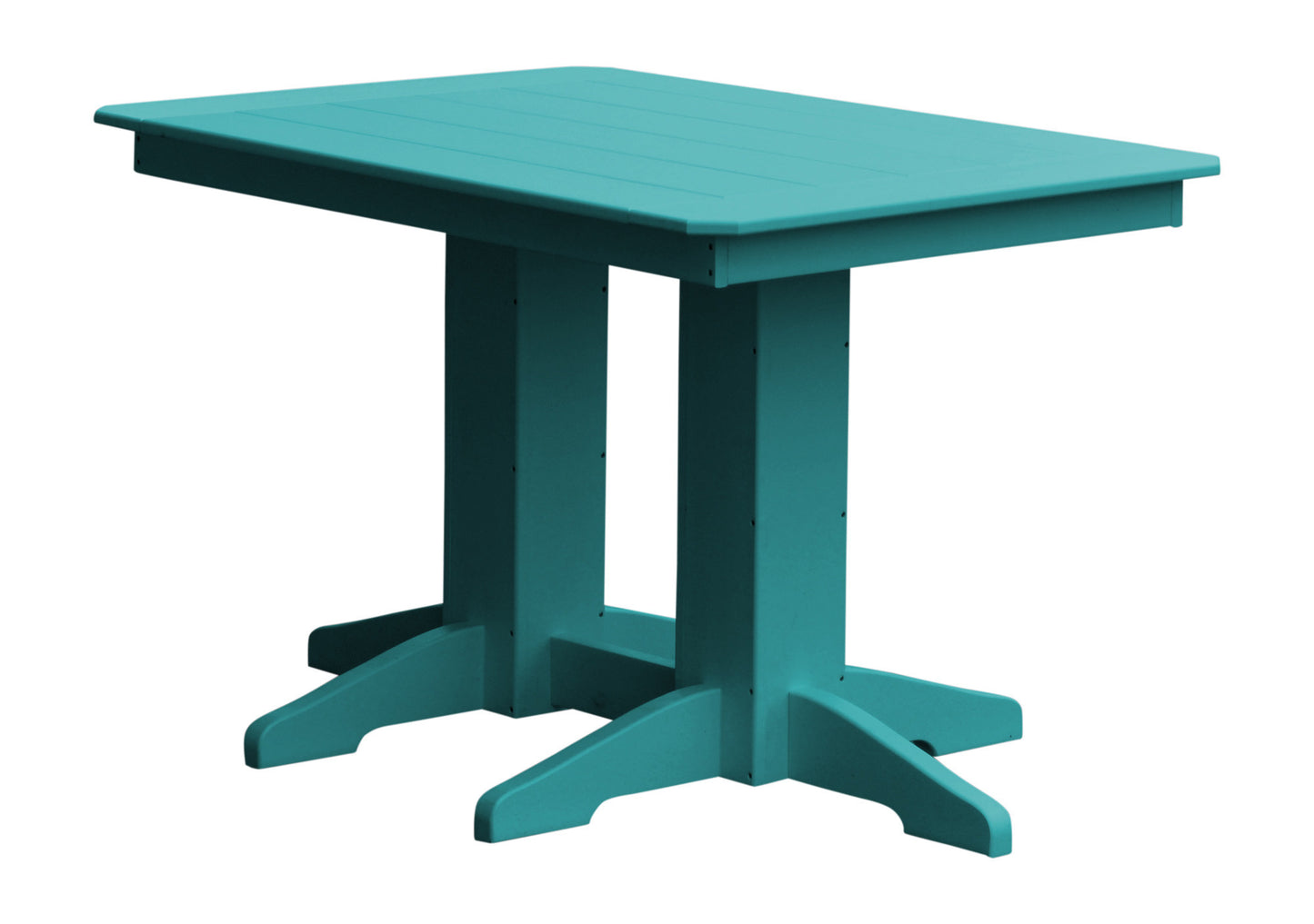 A&L Furniture Company Recycled Plastic 4' Dining Table - Aruba Blue