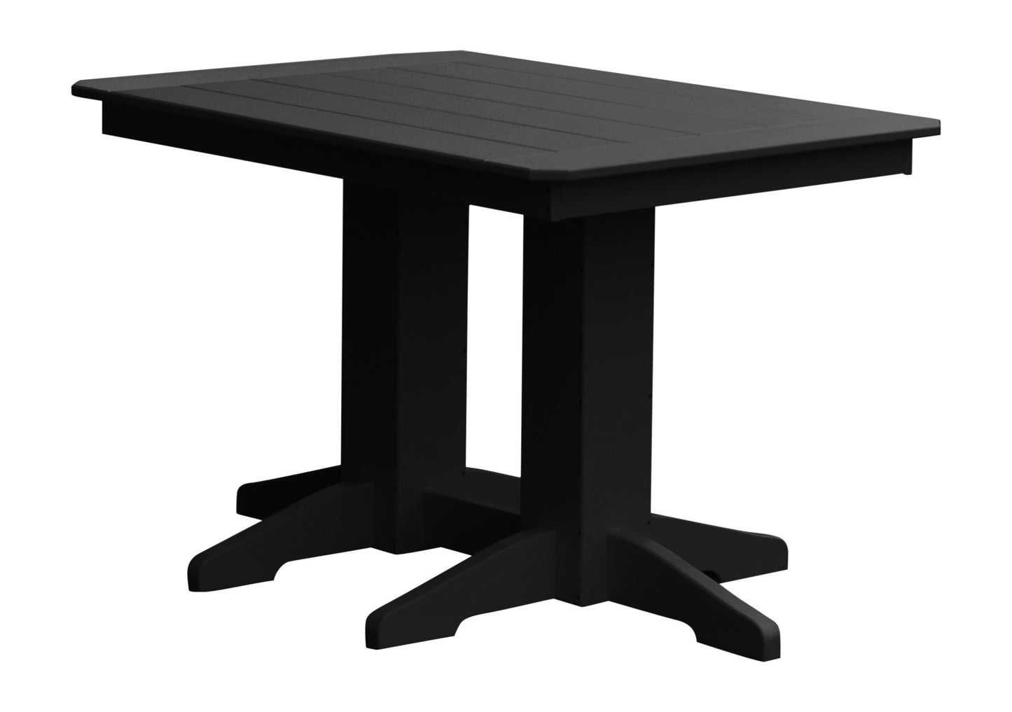 A&L Furniture Company Recycled Plastic 4' Dining Table - Black