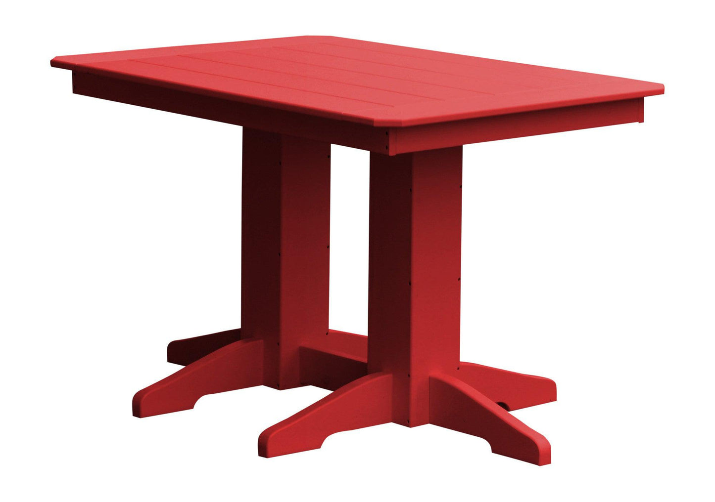 A&L Furniture Company Recycled Plastic 4' Dining Table - Bright Red