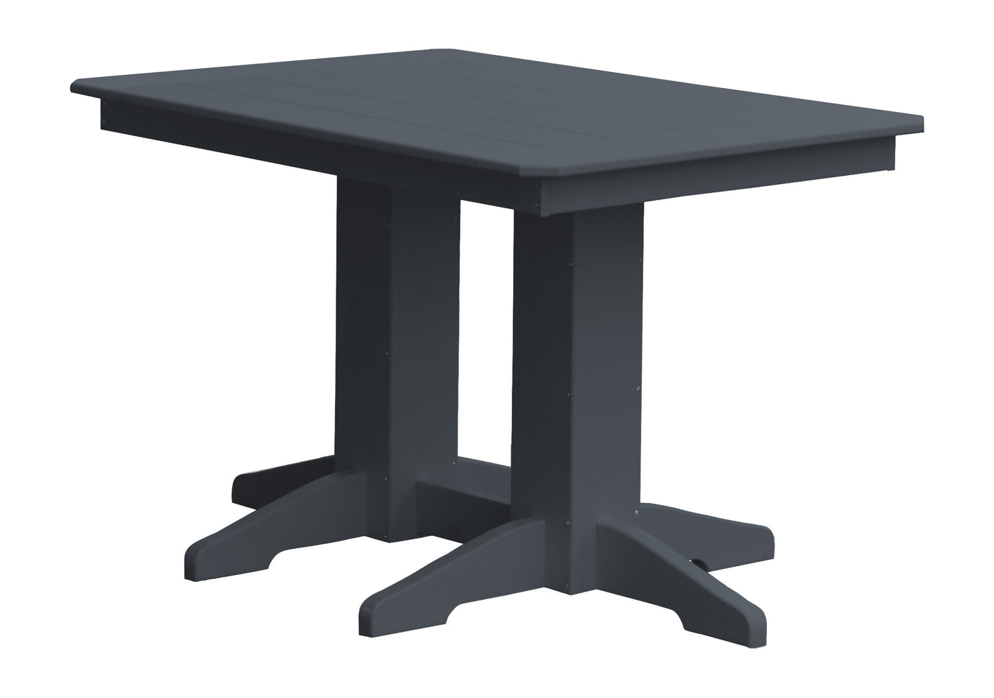 A&L Furniture Company Recycled Plastic 4' Dining Table - Dark Gray