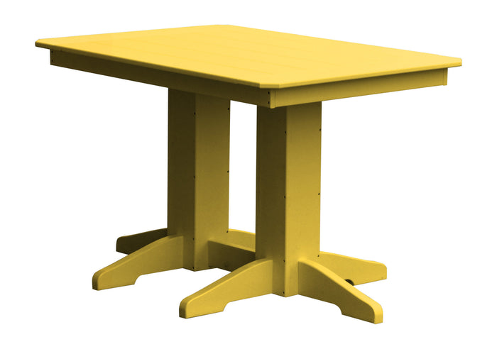 A&L Furniture Company Recycled Plastic 4' Dining Table - Lemon Yellow