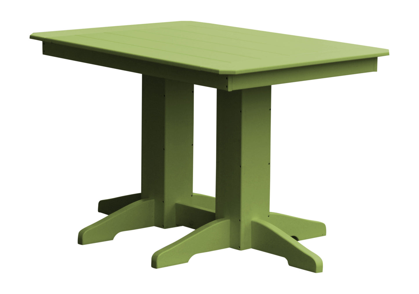 A&L Furniture Company Recycled Plastic 4' Dining Table - Tropical lime