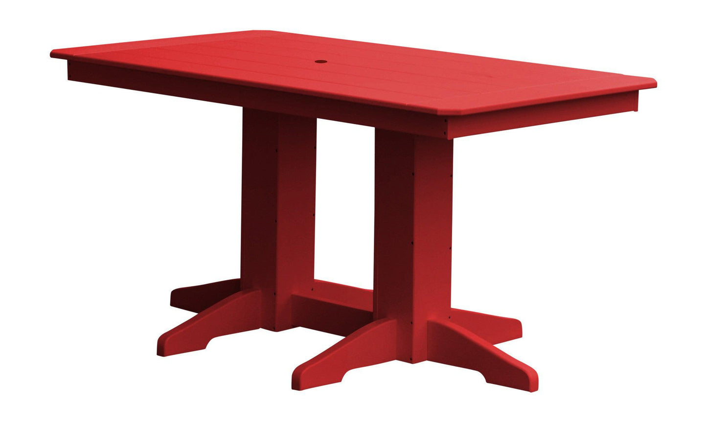 A&L Furniture Company Recycled Plastic 5' Dining Table - Bright Red