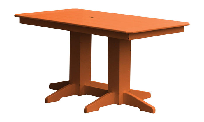 A&L Furniture Company Recycled Plastic 5' Dining Table - Orange