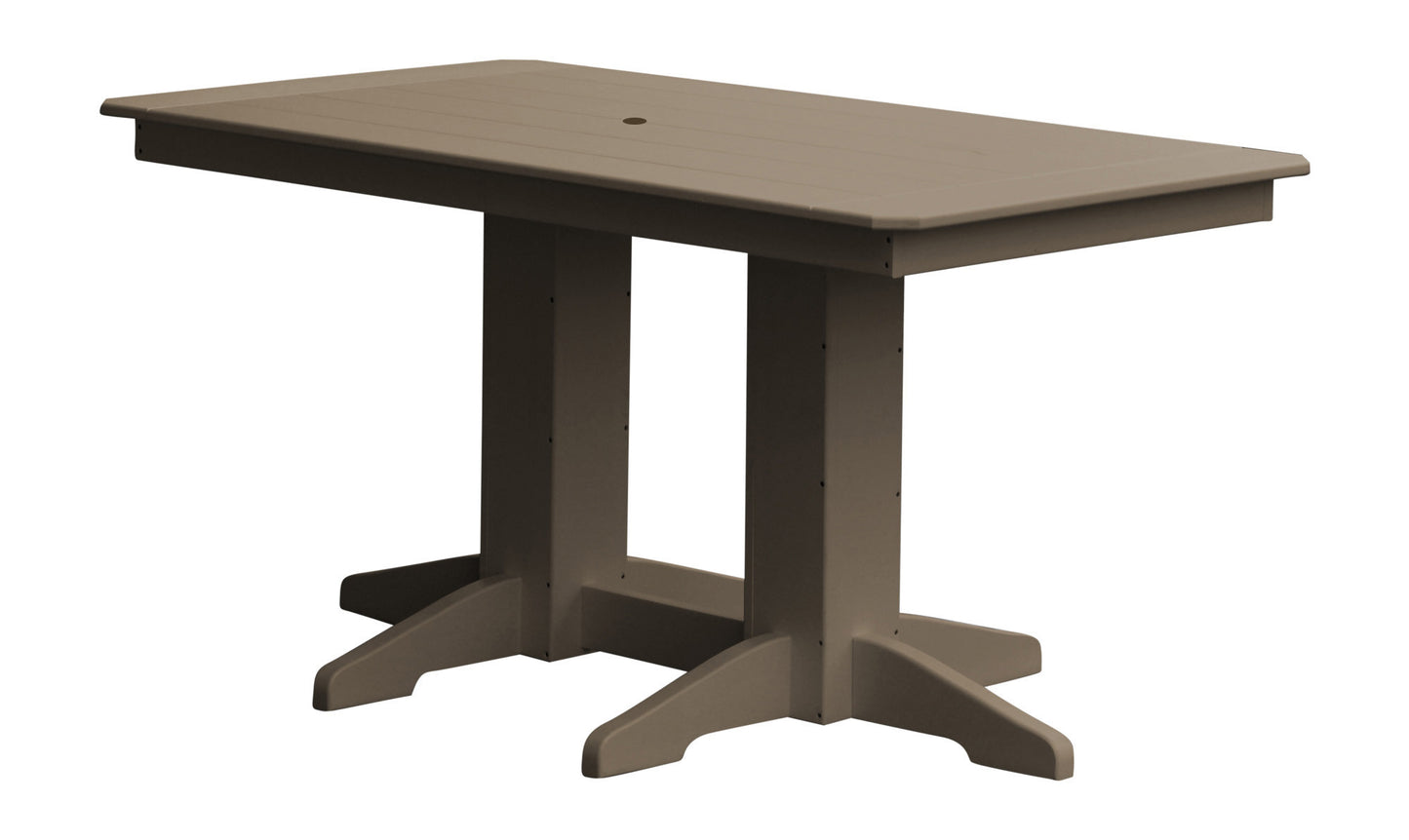 A&L Furniture Company Recycled Plastic 5' Dining Table - Weatheredwood