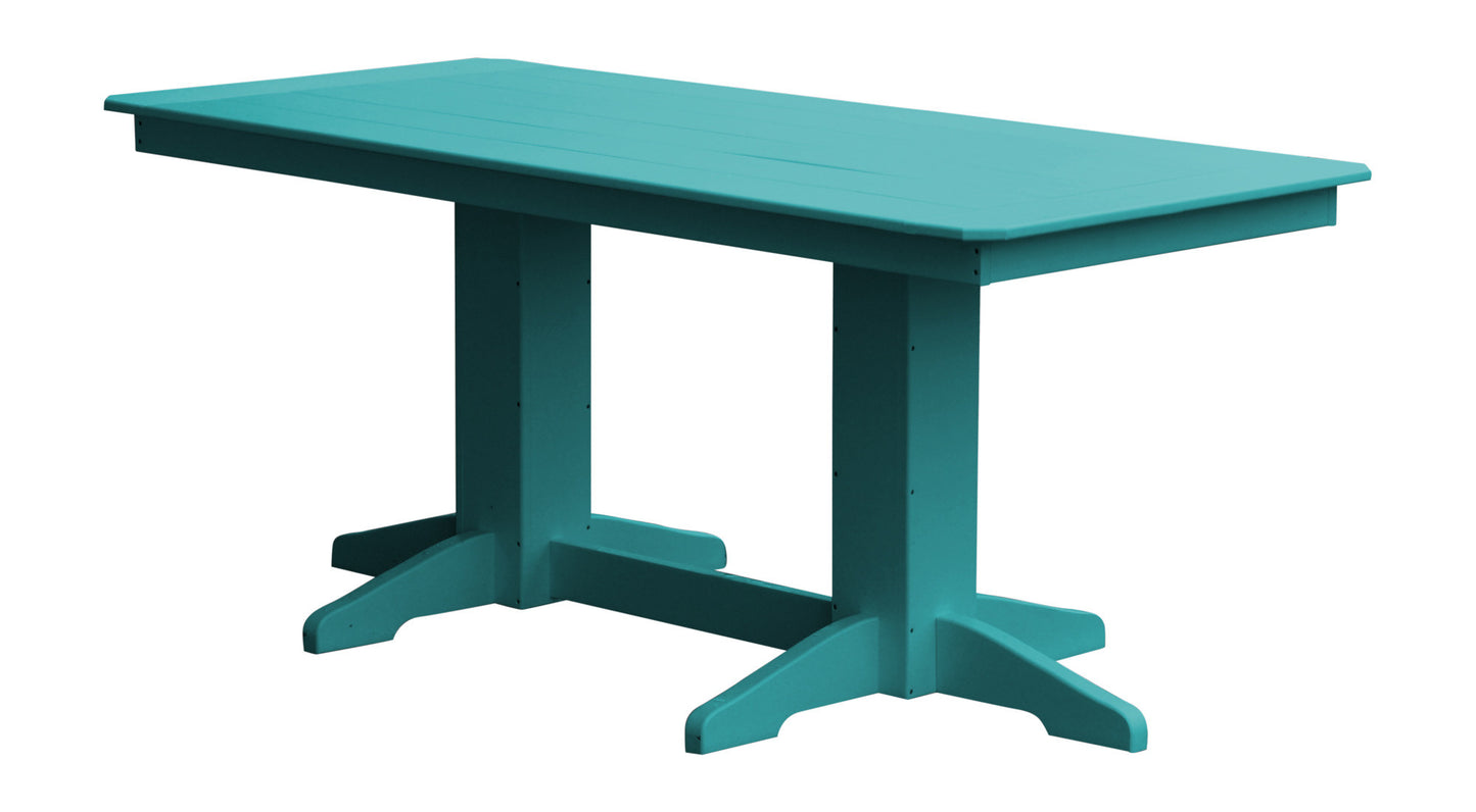 A&L Furniture Company Recycled Plastic 6'Dining Table - Aruba Blue