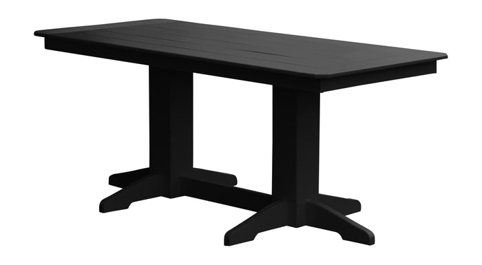 A&L Furniture Company Recycled Plastic 6'Dining Table - Black