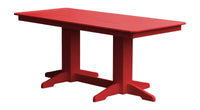 A&L Furniture Company Recycled Plastic 6'Dining Table - Bright Red