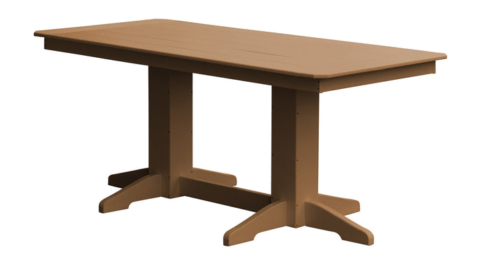 A&L Furniture Company Recycled Plastic 6'Dining Table - Cedar
