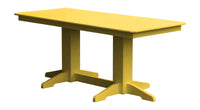 A&L Furniture Company Recycled Plastic 6'Dining Table - Lemon Yellow