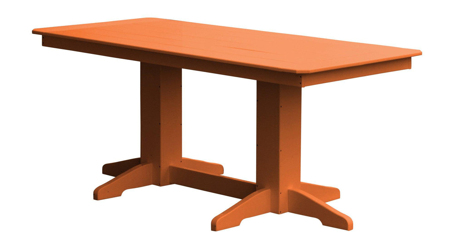 A&L Furniture Company Recycled Plastic 6'Dining Table - Orange