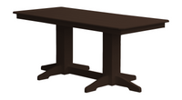 A&L Furniture Company Recycled Plastic 6'Dining Table - Tudor Brown