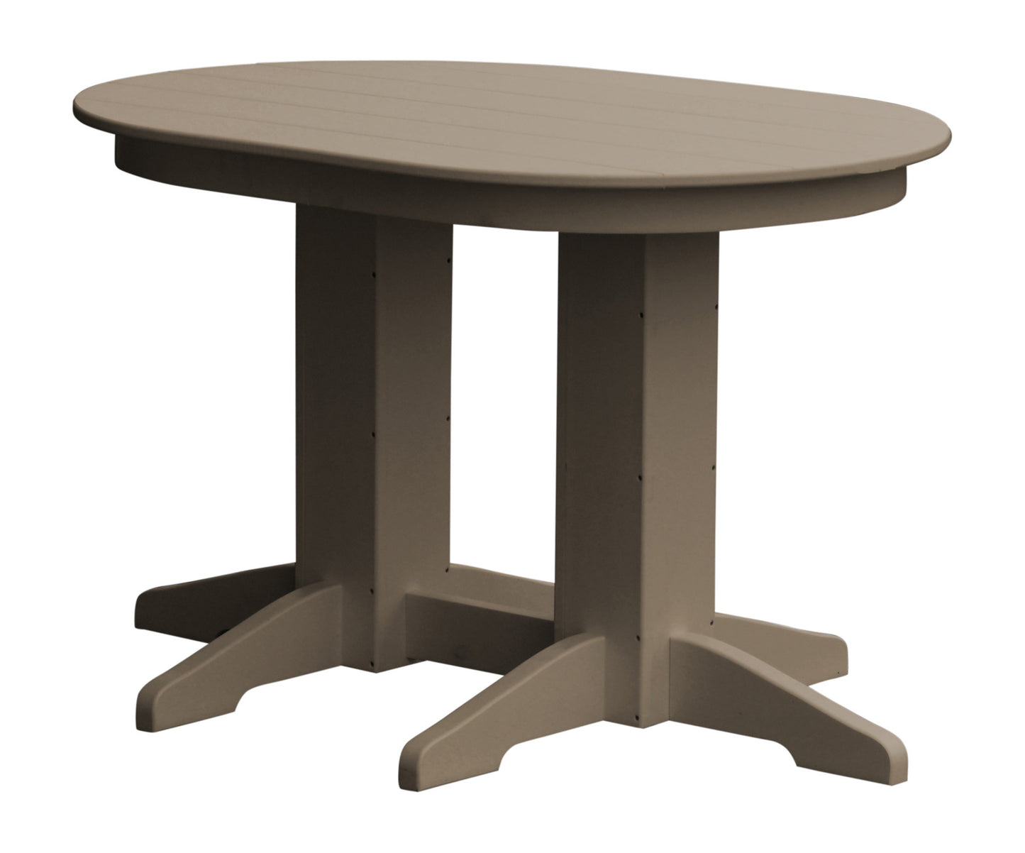 A&L Furniture Company Recycled Plastic 4'Oval Dining Table - LEAD TIME TO SHIP 10 BUSINESS DAYS