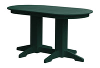 A&L Furniture Company Recycled Plastic 5' Oval Dining Table - Turf Green