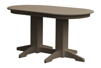 A&L Furniture Company Recycled Plastic 5' Oval Dining Table - Weatheredwood