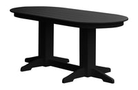 A&L Furniture Company Recycled Plastic 6' Oval Dining Table - Black