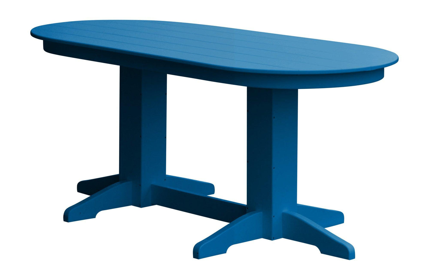 A&L Furniture Company Recycled Plastic 6' Oval Dining Table - Blue