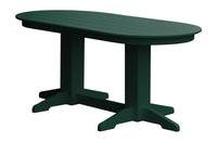 A&L Furniture Company Recycled Plastic 6' Oval Dining Table - Turf Green