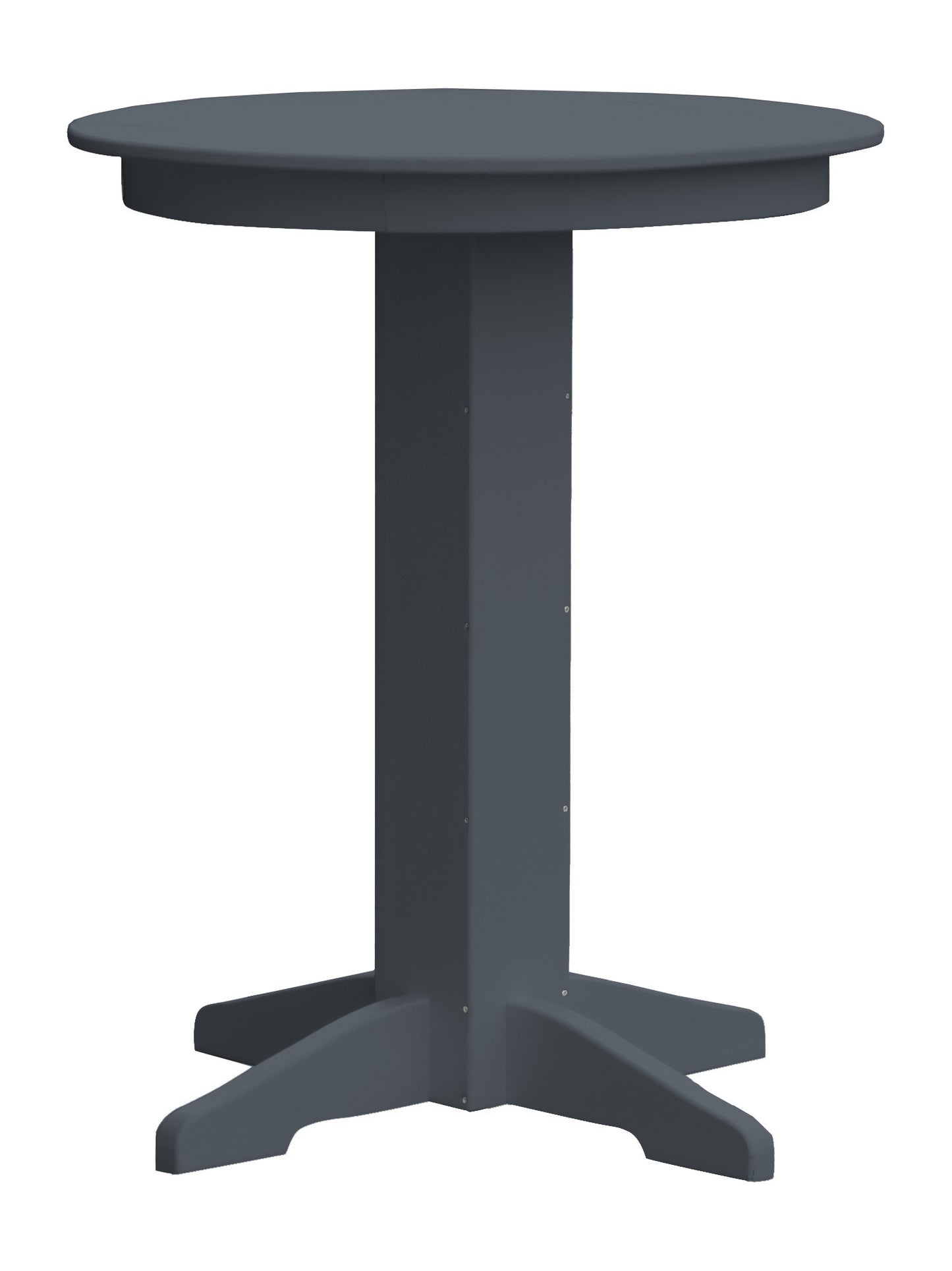 A&L Furniture Recycled Plastic 33" Round Bar Table - Dark Gray