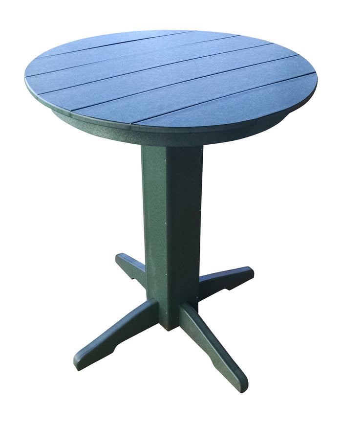 A&L Furniture Recycled Plastic 33" Round Bar Table - Turf Green