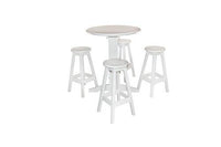 A&L Furniture Recycled Plastic Round 5 Piece  Pub Set - White