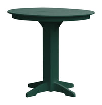 A&L Furniture Recycled Plastic 44" Round Bar Table - Turf Green