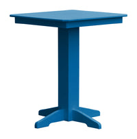 A&L Furniture Recycled Plastic 33" Square Bar Table - Blue