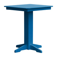 A&L Furniture Recycled Plastic 33" Square Bar Table - Blue