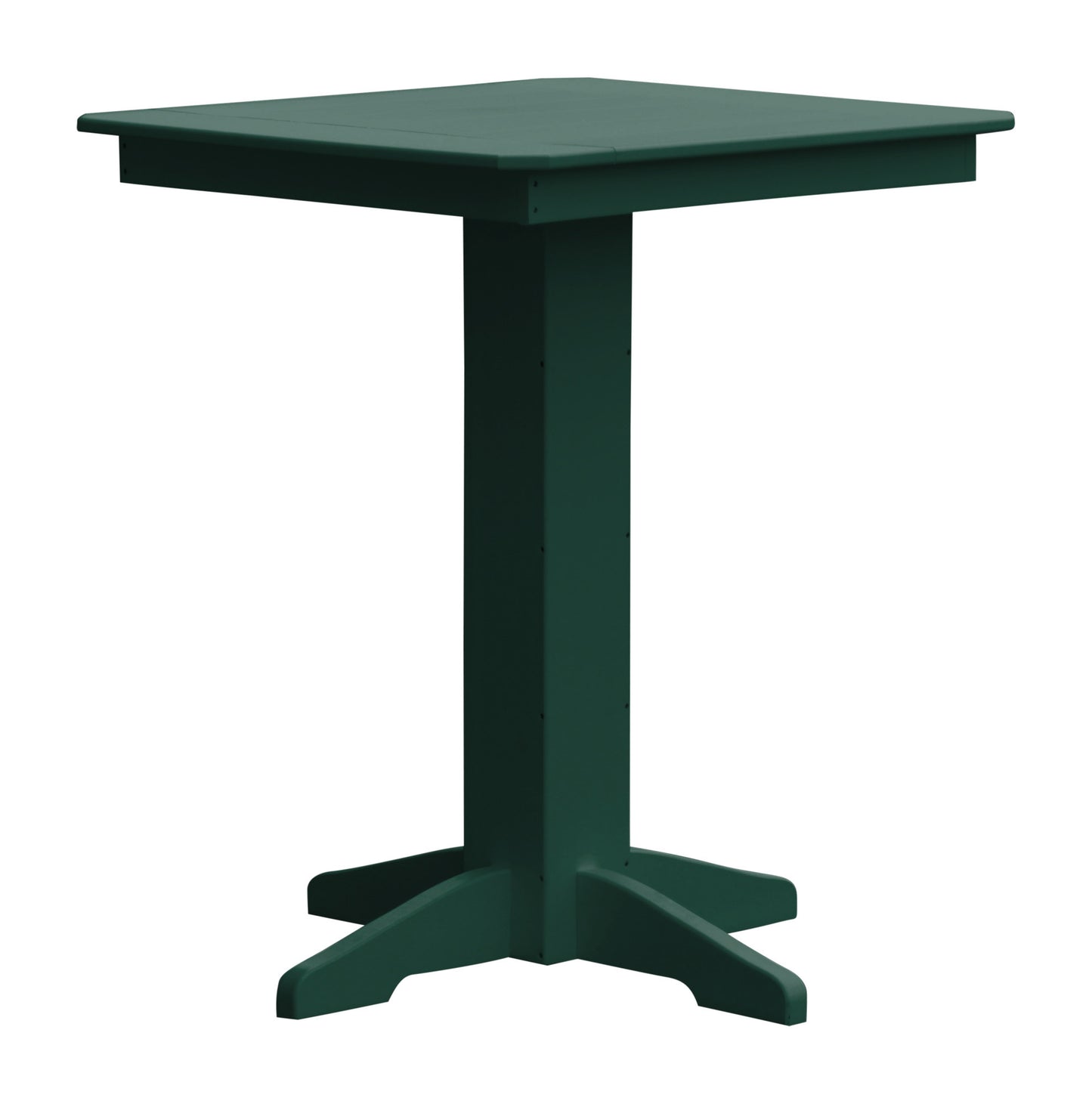 A&L Furniture Recycled Plastic 33" Square Bar Table - Turf Green