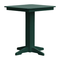 A&L Furniture Recycled Plastic 33" Square Bar Table - Turf Green
