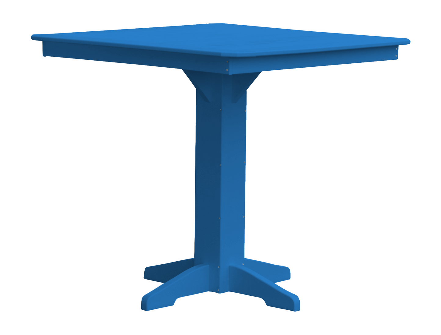 A&L Furniture Recycled Plastic 44" Square Bar Table - Blue