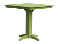 A&L Furniture Recycled Plastic 44" Square Bar Table - Tropical Lime