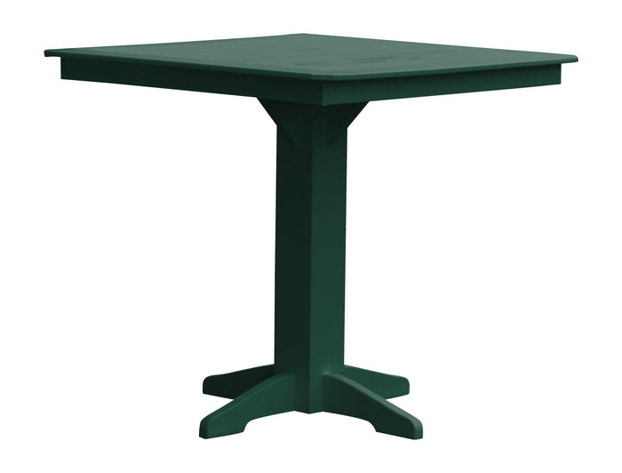 A&L Furniture Recycled Plastic 44" Square Bar Table - Turf Green