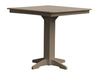 A&L Furniture Recycled Plastic 44" Square Bar Table - Weatheredwood