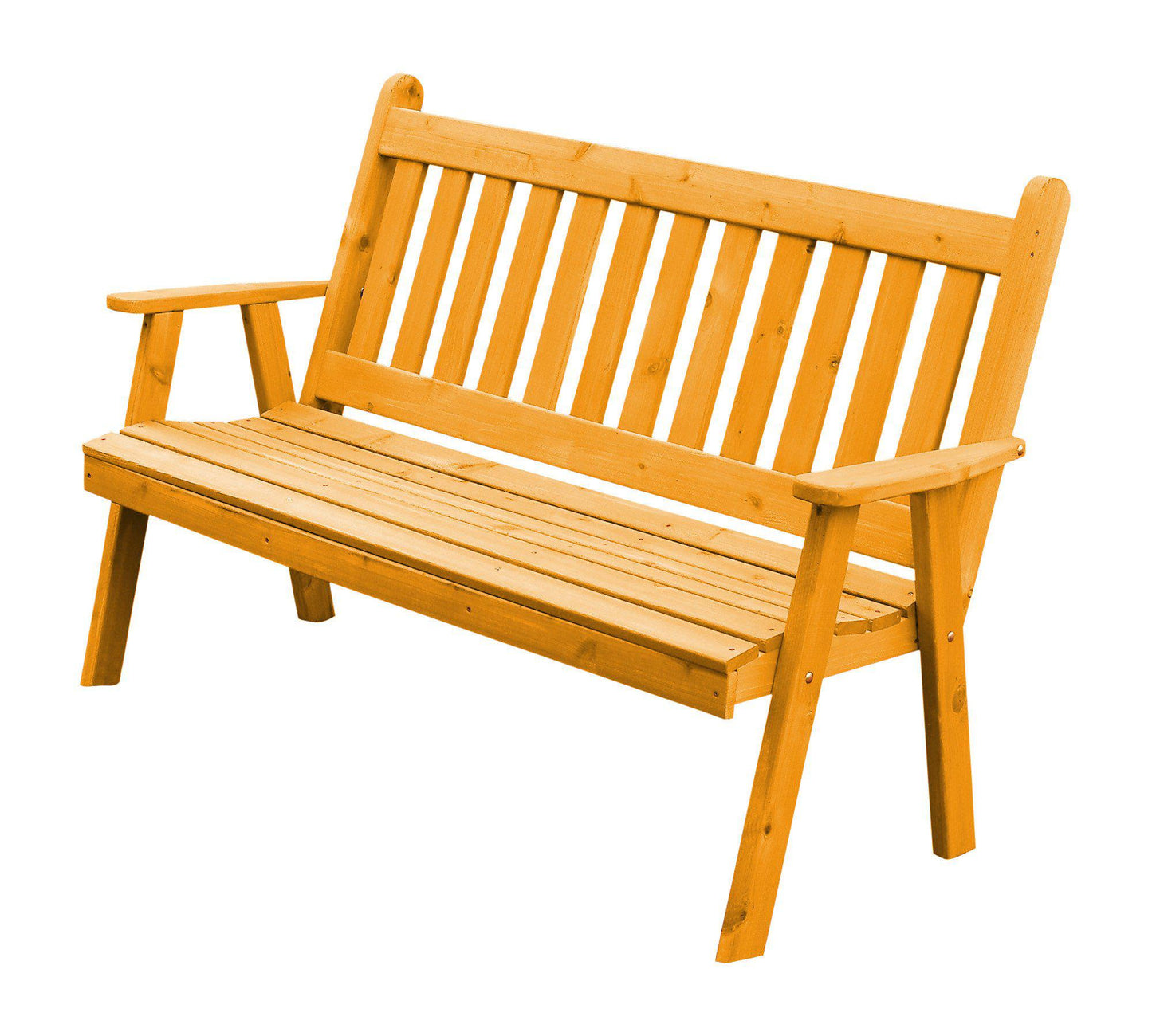 A&L Furniture Co. Western Red Cedar 5' Traditional English Garden Bench - LEAD TIME TO SHIP 4 WEEKS OR LESS