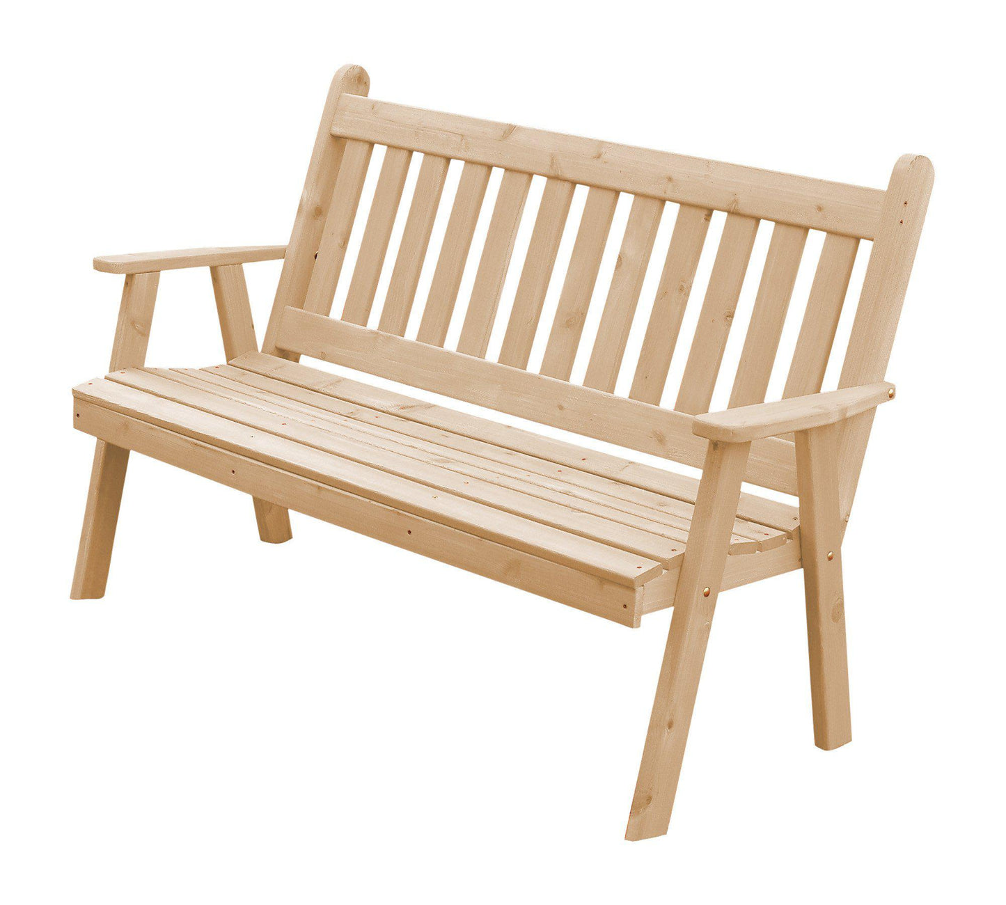 A&L Furniture Co. Western Red Cedar 4' Traditional English Garden Bench - LEAD TIME TO SHIP 2 WEEKS