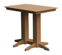 A&L Furniture Recycled Plastic 48" x 33"  Bar Table - Cedar