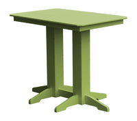 A&L Furniture Recycled Plastic 48" x 33"  Bar Table - Tropical Lime
