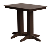 A&L Furniture Recycled Plastic 48" x 33"  Bar Table - Tudor Brown