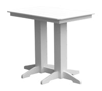 A&L Furniture Recycled Plastic 48" x 33"  Bar Table - White