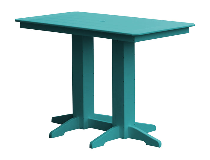 A&L Furniture Recycled Plastic 5' Bar Table - Aruba Blue