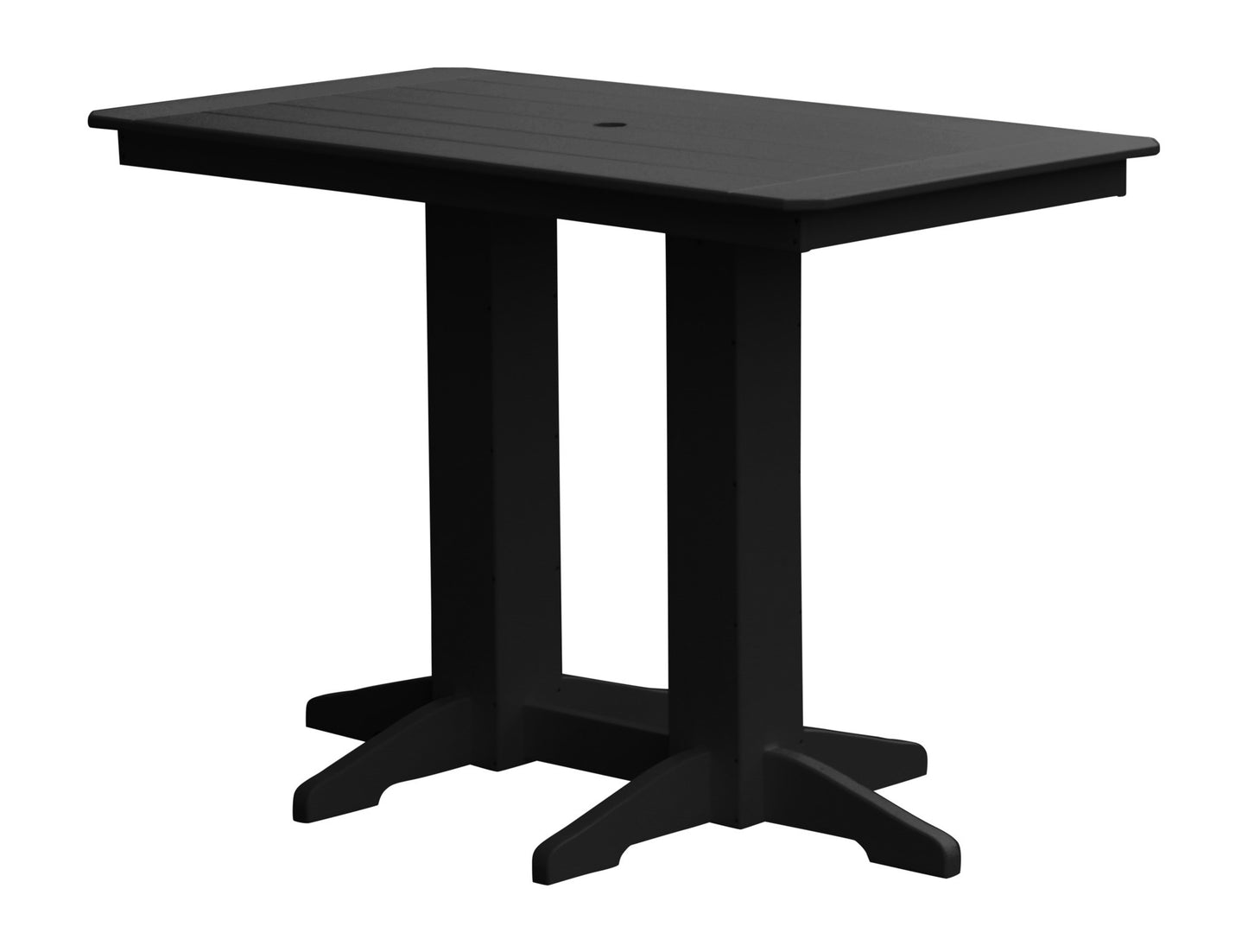 A&L Furniture Recycled Plastic 5' Bar Table - Black