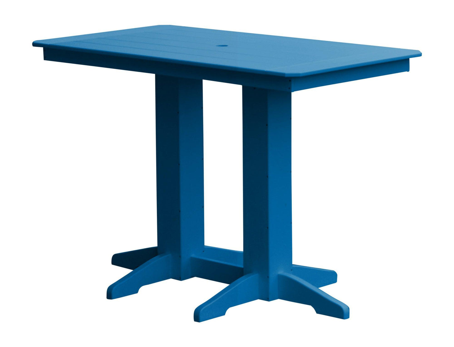 A&L Furniture Recycled Plastic 5' Bar Table - Blue