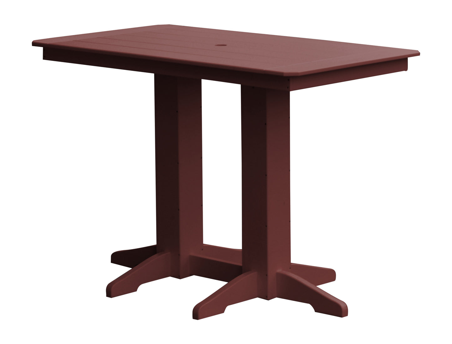 A&L Furniture Recycled Plastic 5' Bar Table - Cherrywood