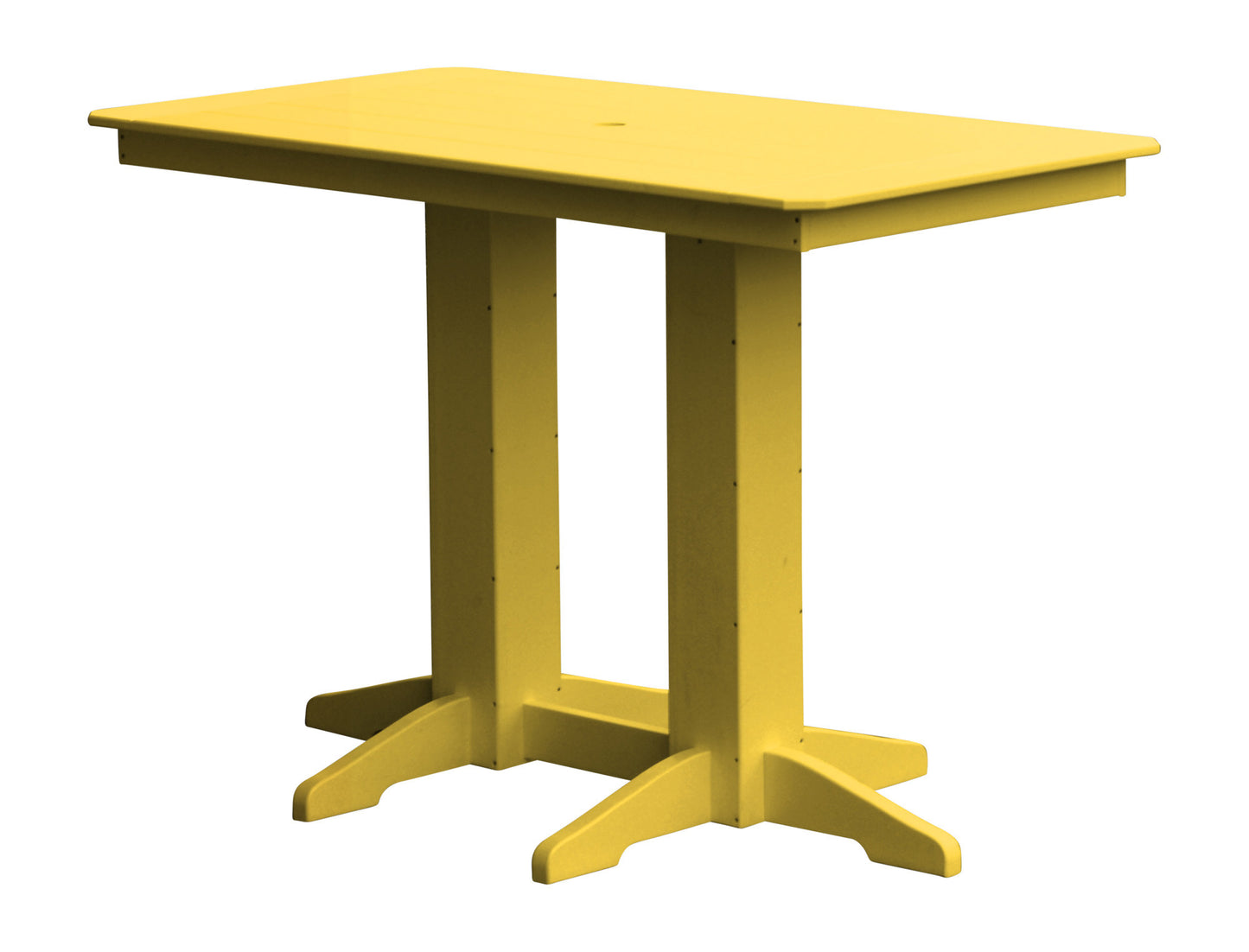 A&L Furniture Recycled Plastic 5' Bar Table - Lemon Yellow