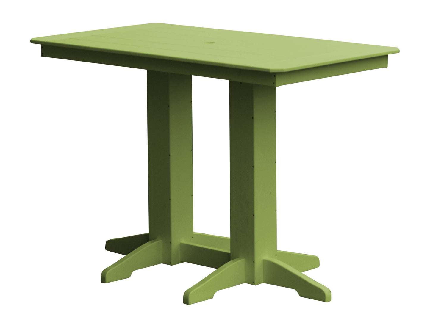 A&L Furniture Recycled Plastic 5' Bar Table - Tropical Lime