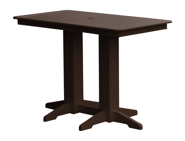 A&L Furniture Recycled Plastic 5' Bar Table - Tudor Brown